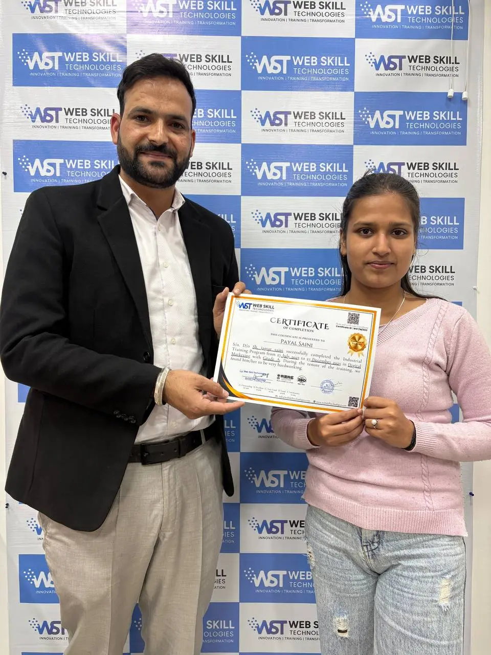 Industrial Training Payal Certificate
